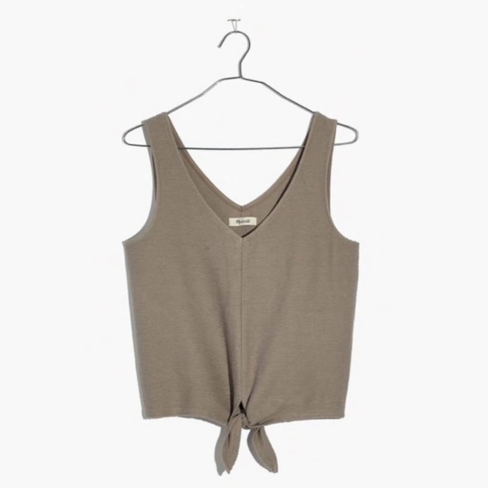 Madewell Texture and Thread Tie Front Tank